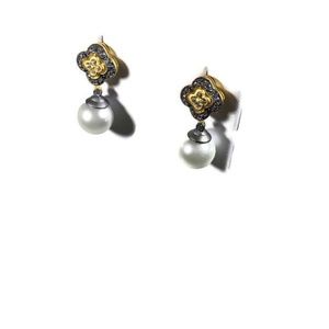 Drop Pearl Pierced Earrings for Neiman Marcus New